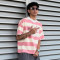 Chanjoye Custom Logo T-shirt | Striped Casual 100% Cotton T-shirt | Screen Print Streetwear T-shirt