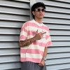 Chanjoye Custom Logo T-shirt | Striped Casual 100% Cotton T-shirt | Screen Print Streetwear T-shirt