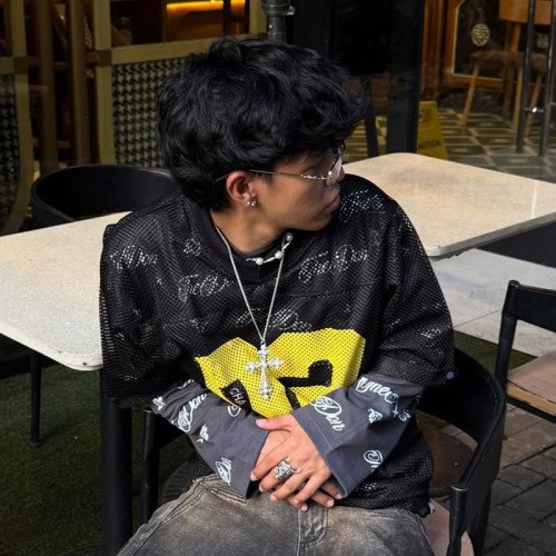 Chanjoye Custom Printed T Shirt | Quick Dry Jersey Oversized Mesh Tee | Lightweight Streetwear T-Shirt