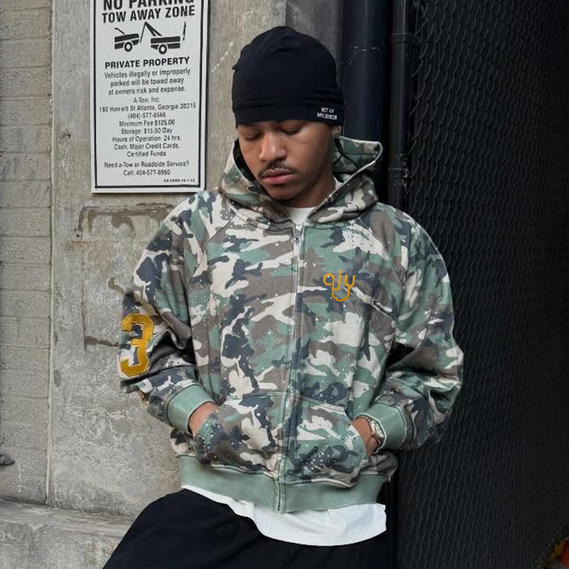 Camo Print Hoodie