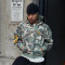Custom Camo Embroidery Crop Fit Hoodie | Rhinestone Vintage Zip Up Hoodie | Streetwear Hoodie Manufacturer