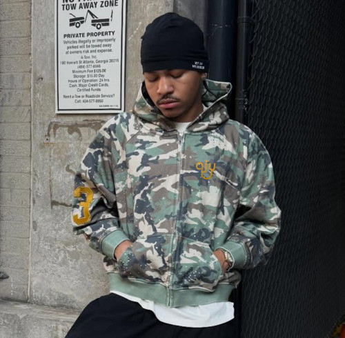 Custom Camo Embroidery Crop Fit Hoodie | Rhinestone Vintage Zip Up Hoodie | Streetwear Hoodie Manufacturer