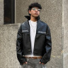 Chanjoye Custom Logo Thick Pu Leather Jacket | High Quality Jacket Supplier | Crop Fit Jacket Wholesale