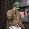 Custom Camo Workwear Jacket | Distressed Denim Cargo Jacket | High Quality Patchwork Embroidery Jacket