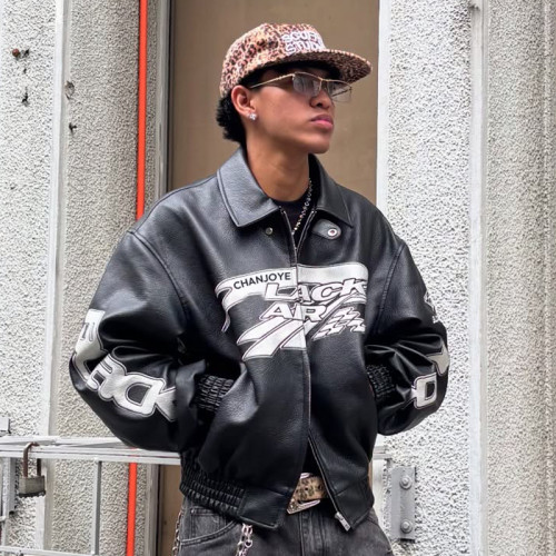 Chanjoye Custom DTG Print Leather Jacket | High Quality Motorcycle Jacket | Streetwear Jacket Supplier