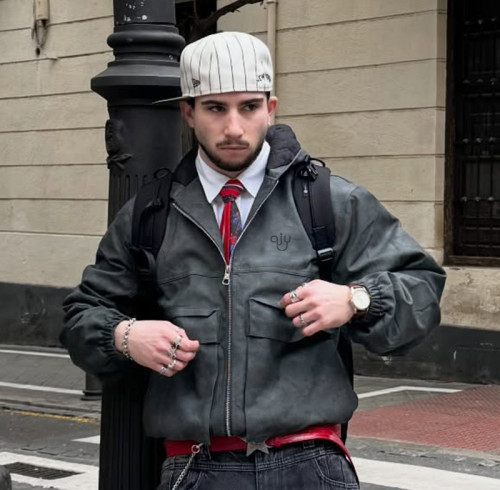 Custom Zip Up Hood Leather Jacket | Windbreak Streetwear Jacket | Designer Premium Jacket