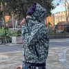 Custom Digital Print Camo Hoodie | Vintage Nylon Zip Up Hoodie | Streetwear Hoodie Manufacturer