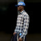 Custom High Quality Long Sleeve Shirt | Rhinestone Acid Wash Shirt | Oversize Streetwear Plaid Shirt