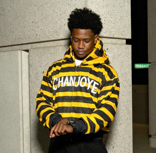 Custom Double-layer Hoodie | Striped Zipper Hoodie | 100% Cotton Designer Streetwear Hoodie