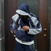 Custom Windbreaker Waterproof Jacket | Nylon Polyester Color-block Jacket | Men's Hooded Jacket