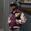 Custom Chenille Embroidered Jacket | Letterman Varsity Unisex's Jacket | Streetwear Leather Sleeve Jacket