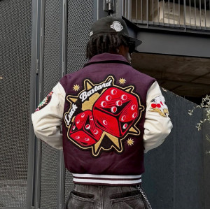 Custom Chenille Embroidered Jacket | Letterman Varsity Unisex's Jacket | Streetwear Leather Sleeve Jacket