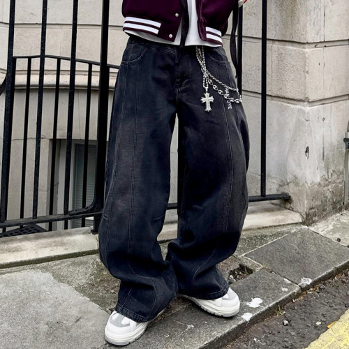 Custom Washed Wide Leg Jeans | Designer Vintage Baggy Denim Pants | Streetwear Supplier