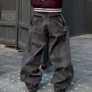 Custom Washed Wide Leg Jeans | Designer Vintage Baggy Denim Pants | Streetwear Supplier