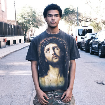 Custom Print Graphic T-shirt | Streetwear Oversize Boxy Cotton T-shirt | Men's Vintage Tee