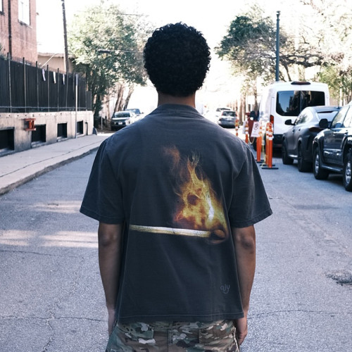 Custom Print Graphic T-shirt | Streetwear Oversize Boxy Cotton T-shirt | Men's Vintage Tee
