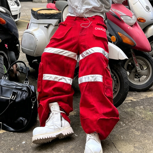 Chanjoye Custom Reflective Stripe Pants | Nylon Polyester Pants | High Quality Wide Leg Pants