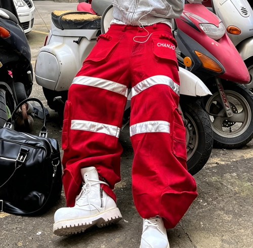 Chanjoye Custom Reflective Stripe Pants | Nylon Polyester Pants | High Quality Wide Leg Pants