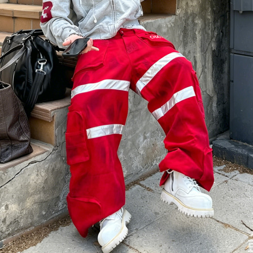 Chanjoye Custom Reflective Stripe Pants | Nylon Polyester Pants | High Quality Wide Leg Pants