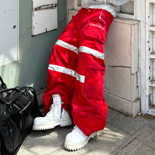 Chanjoye Custom Reflective Stripe Pants | Nylon Polyester Pants | High Quality Wide Leg Pants