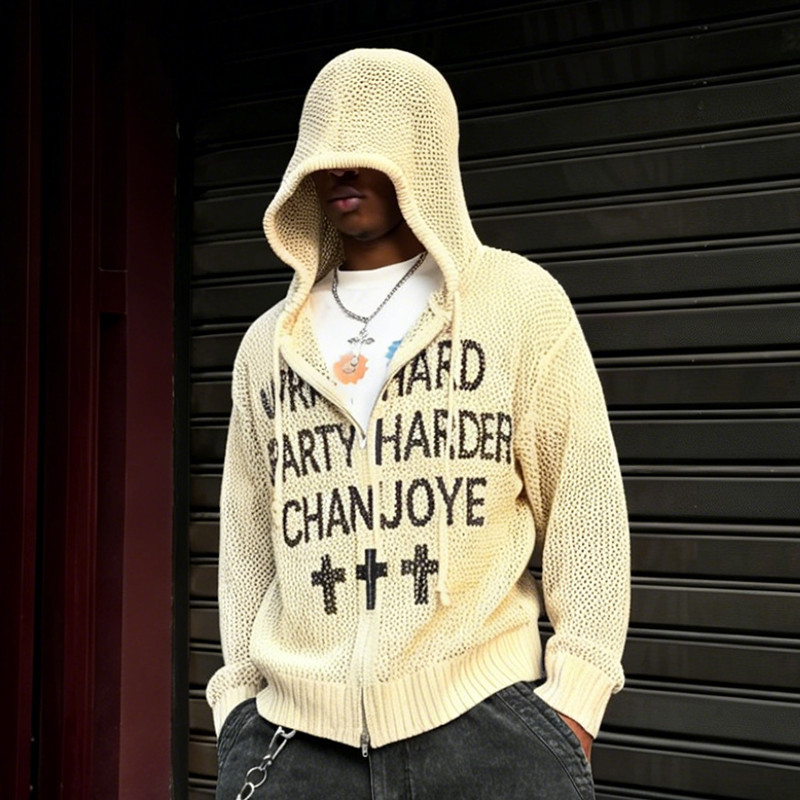 Zipper Hooded Sweater