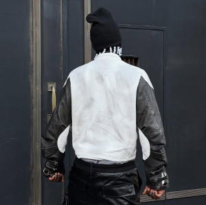 Chanjoye Custom Graphic Print Leather Jacket | High Quality Motorcycle Jacket | Streetwear Jacket