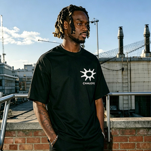 Custom DTG Print Logo T-shirt | 100% Cotton Oversize Solid T-shirt | Men's Streetwear T-shirt