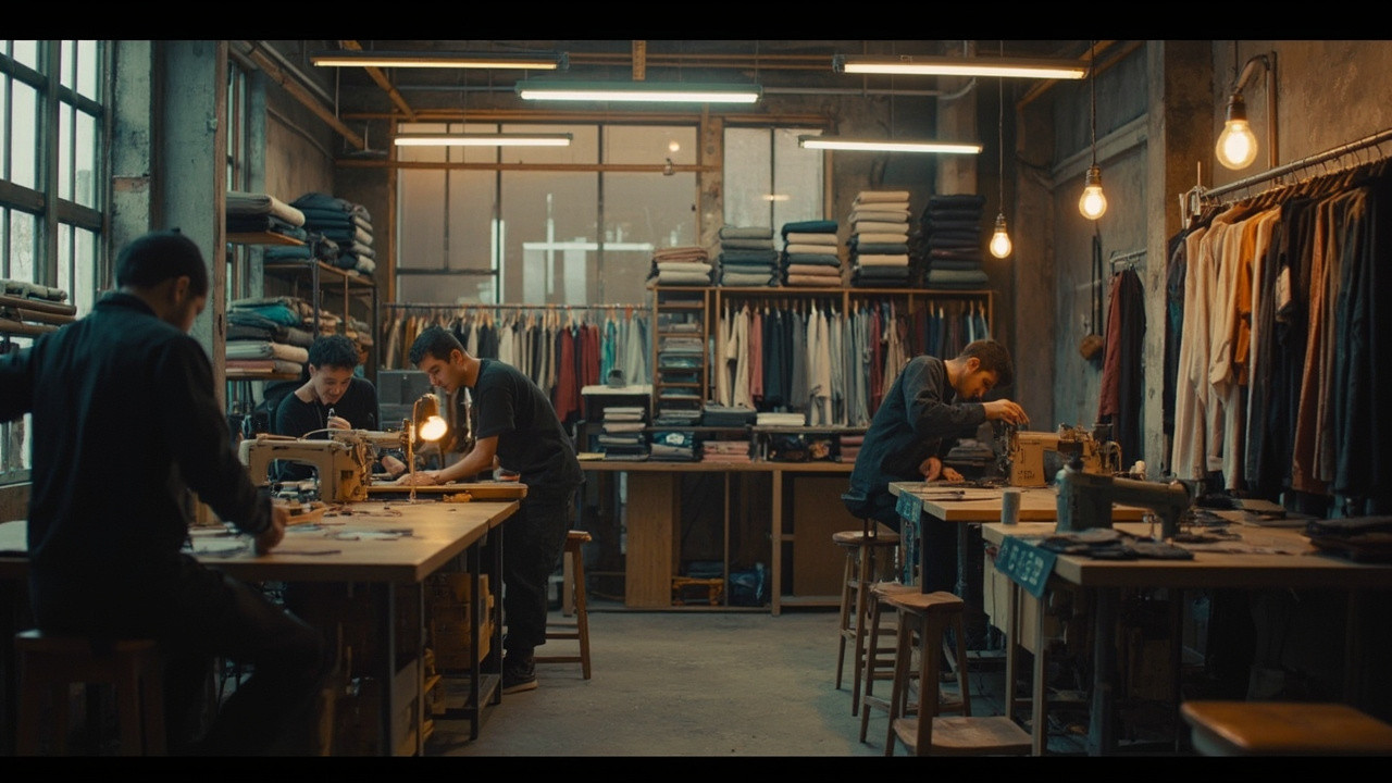 Small batch streetwear production team