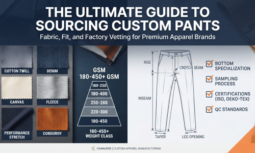How to Source Custom Pants for Your Clothing Brand: Fabrics, Fits, and Factory Selection