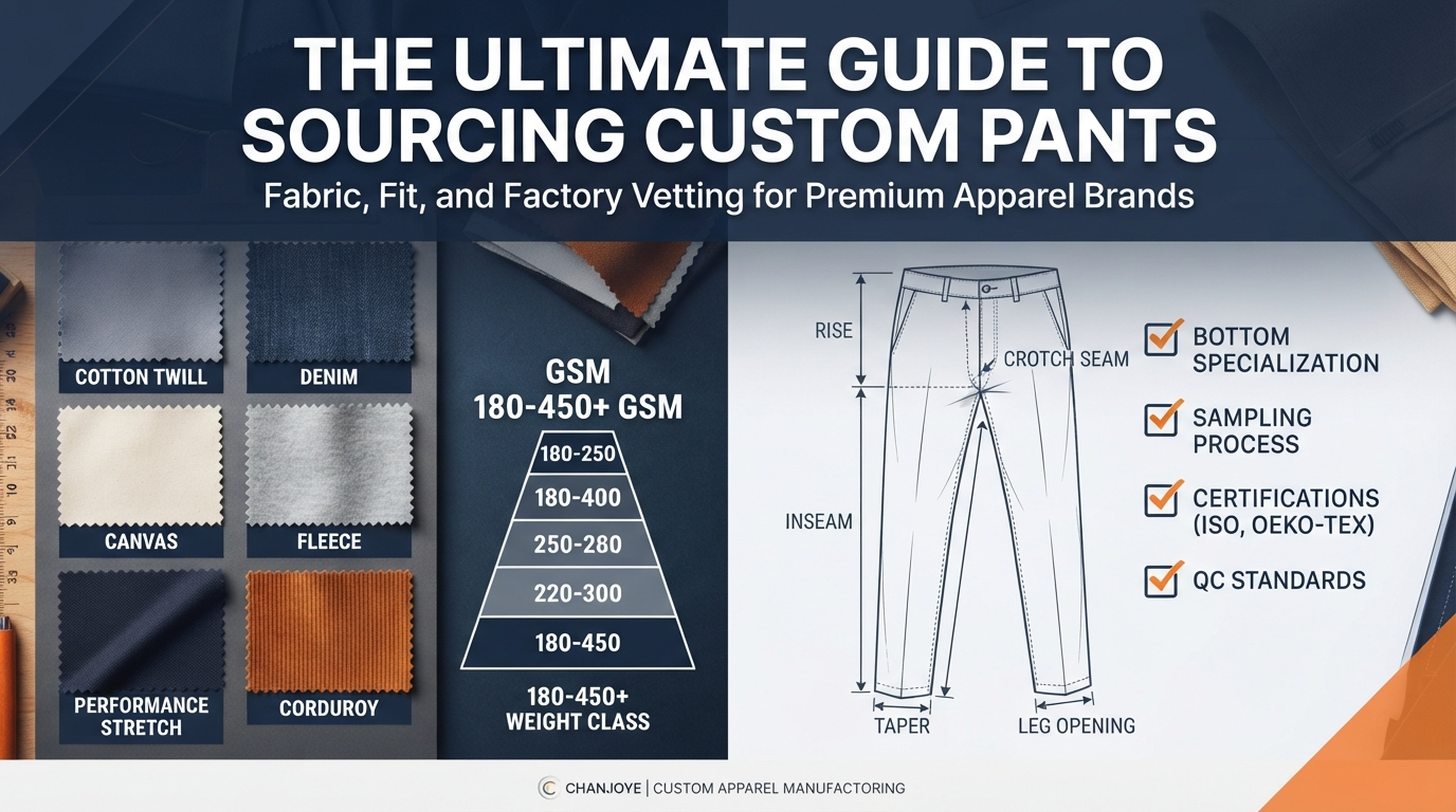 How to Source Custom Pants for Your Clothing Brand: Fabrics, Fits, and Factory Selection