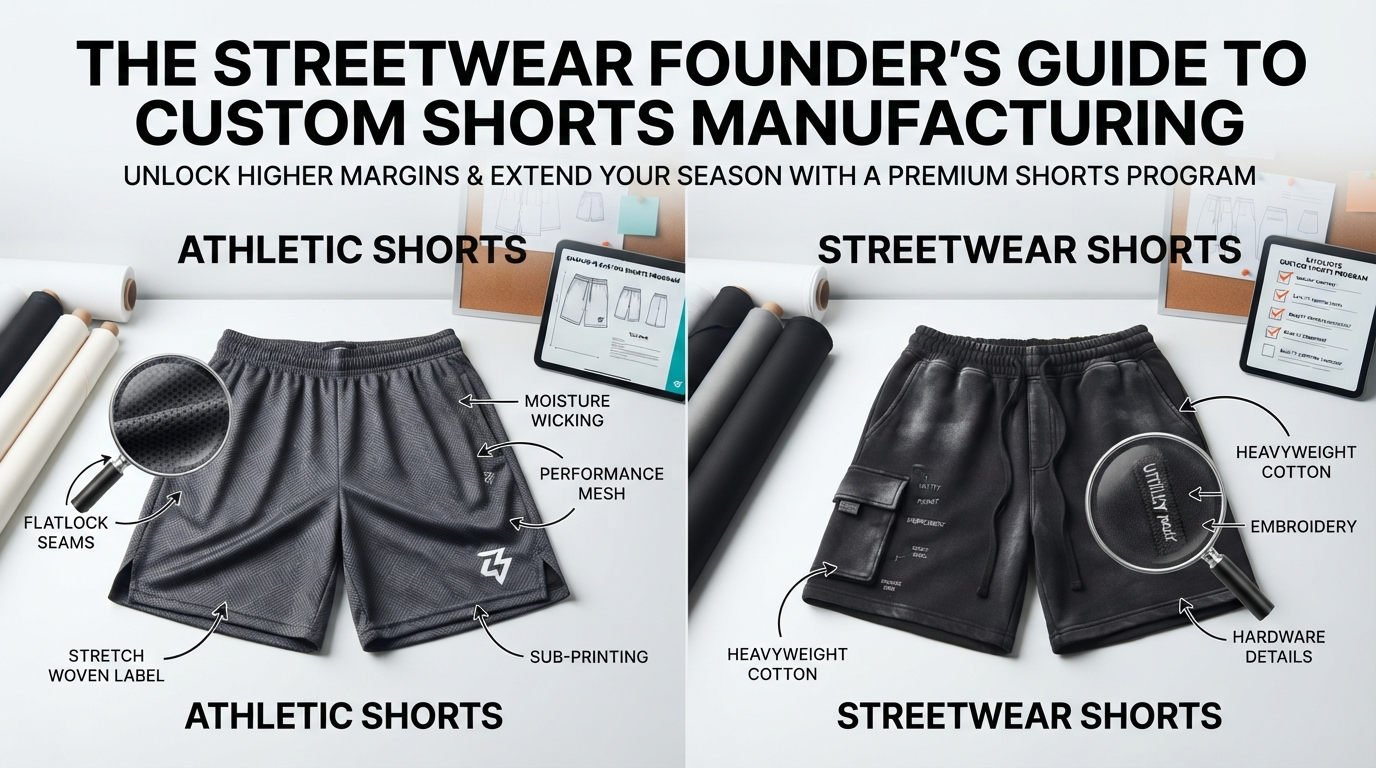 Custom Shorts Manufacturing: From Athletic to Streetwear, Your Complete Guide
