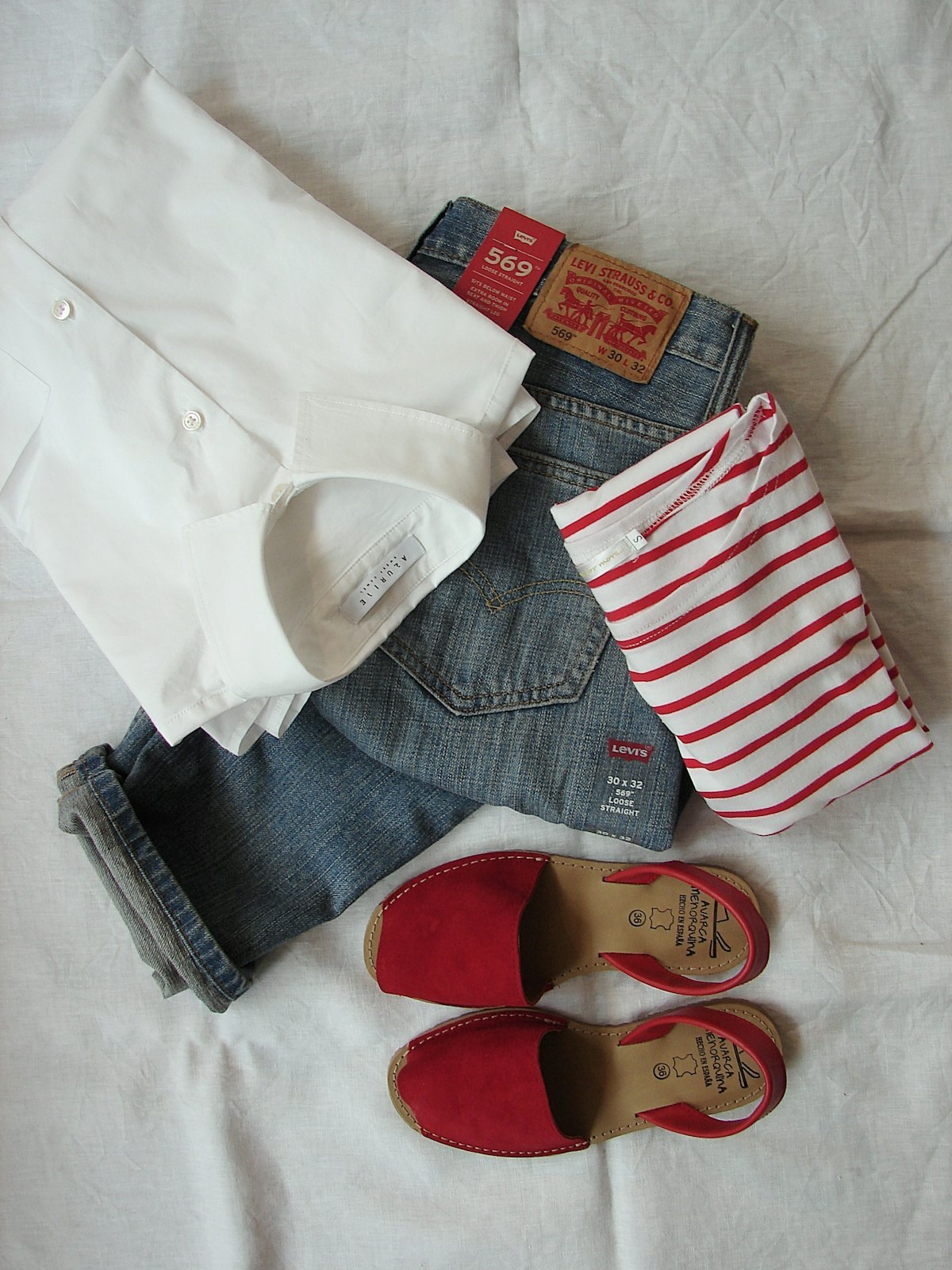 Streetwear garments presented in a fashion retail environment