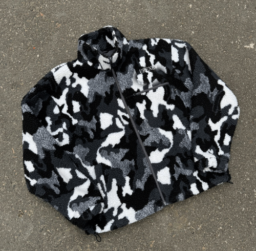 Chanjoye Custom Fleece Coat | Winter Sherpa Jacket | Camo Outerwear Loose Stand-up Collar Zipper