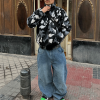 Chanjoye Custom Outerwear Winter Sherpa Loose Casual Stand-up Collar Color-block Zipper Fleece Jacket