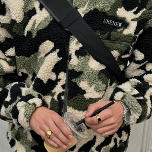 Chanjoye Custom Fleece Coat | Winter Sherpa Jacket | Camo Outerwear Loose Stand-up Collar Zipper