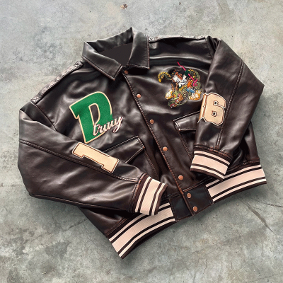 Chanjoye Custom Varsity Jacket | Men Bomber Jacket | Leather Jackets Winter New Design Fleece