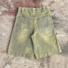 Chanjoye Custom Logo Streetwear Shorts | Distressed Denim Shorts | Mens Washed Jean