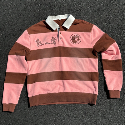 Chanjoye Custom Polos Shirt Embroidery Long Sleeve T Shirt Rugby Polo Shirts for Men