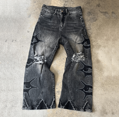 Chanjoye Custom Jeans | Distressed Denim Pants | Design Manufacturer Stacked Baggy Jeans For Men