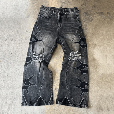 Chanjoye Custom Jeans | Distressed Denim Pants | Design Manufacturer Stacked Baggy Jeans For Men