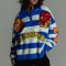 Chanjoye Custom Logo Sweater | Knitwear Mohair Sweater | Stripe Embroidered Long Sleeve