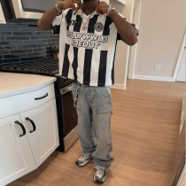 Chanjoye Custom T Shirt | Sports Jersey | Oversized T-shirt | Unisex Printing Stripe Tee Shirt