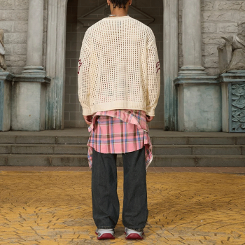 Chanjoye Custom Logo sweater | knitted sweater | retro jacquard pattern long sleeved pullover