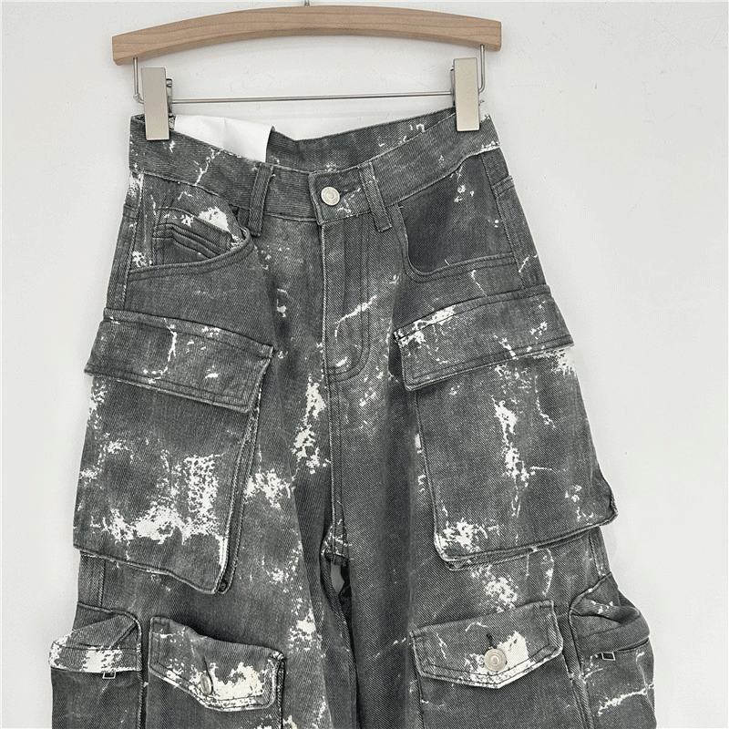 multi-pocket camo pants