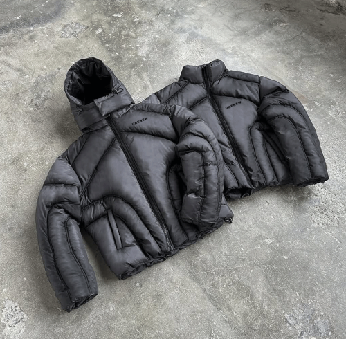 Chanjoye Puffer Jacket | Zipper Bomber down Coat | Warm Nylon Jacket | Oversized Winter Wear