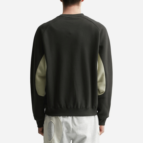 Chanjoye Custom Crew Neck Sweatshirt Oversized | Drop Shoulder Hoodie | Contrast Stitching Patchwork