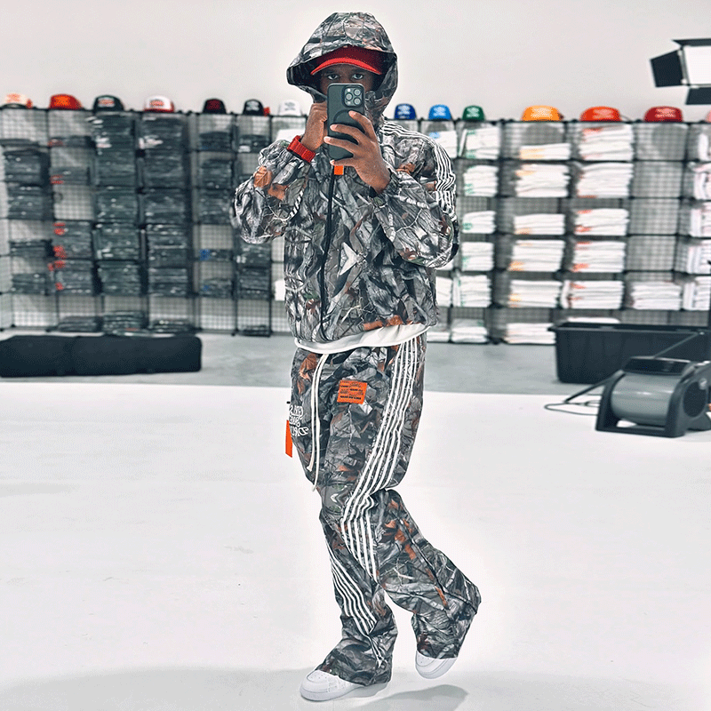 camo printing track suit 