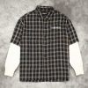Chanjoye Custom Plaid Shirt | Waffle Long Sleeve Polo Shirts | Oversized Embroidery Logo Button Up