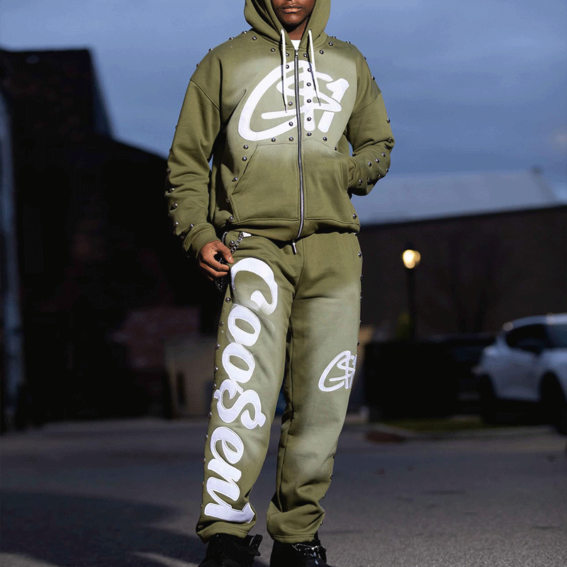 zip up hoodie and sweatpants set