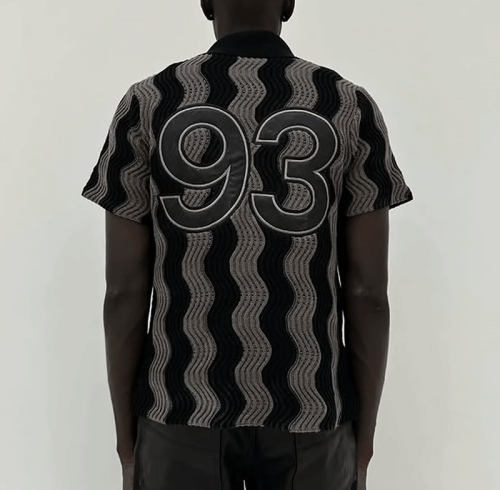 Chanjoye Custom Knitted Polo Shirt | Striped Soccer Letter T-shirt | Crochet Football Jerseys
